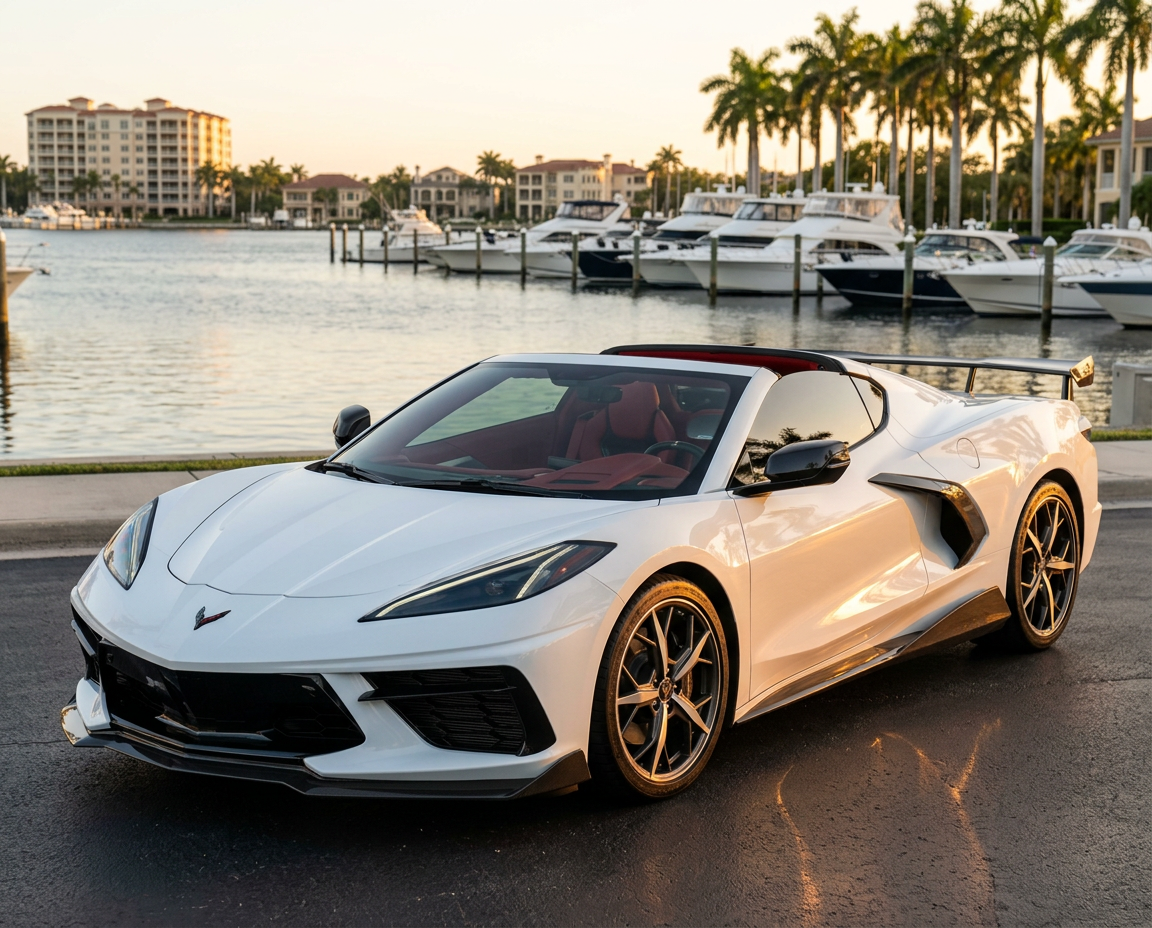 Corvette C8 (White / Red Interior)